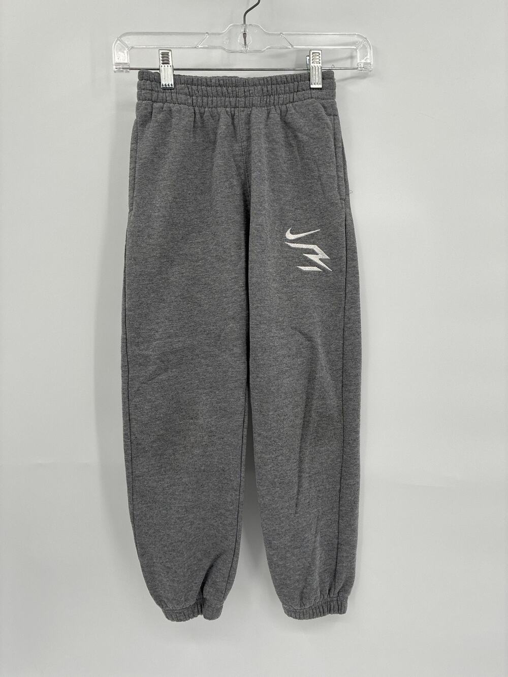 Nike 3BRAND Russell Wilson Gray Fleece Joggers White Logo Small